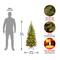 4.5 ft. Pre-lit Kingswood Fir Pencil Artificial Christmas Tree, Clear Lights